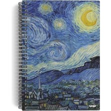 Esranın Dünyası Vincent Van Gogh/the Starry NIGHT,1889 | Spiralli Defter 02 | A5 | Çizgisiz | 100 Sayfa | Sanat