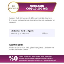 Esranın Dünyası Nutraxin Nutraxın Koenzım Q10 Tablet 1 Paket(1 x 30 Kapseln), 0.08 kg
