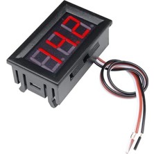 Esranın Dünyası ® 0.56 Inch Dc 0-30V Panel Tip Dijital Kırmızı Voltmetre 3 Kablo
