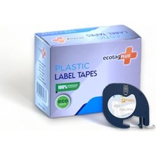 Esranın Dünyası Dymo Letratag Etiket Muadili 12 mm x 4 mt Kağıt Beyaz 10 Lu