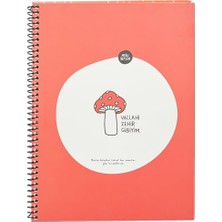 Esranın Dünyası 80 Yaprak Kareli Hafif Kağıt Stickerli Defter, Zehir Gibiyim, 18.5X25CM