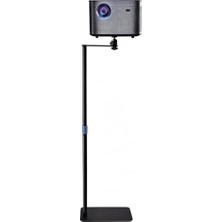 Esranın Dünyası Projektör Standı 63-120 cm Ayarlanabilir Yükseklikli Zemin Tipi Projektör Tripodu 360 Derece Dönebilen Mini Projektör Kamera Telefon Tutucu Uyumlu Metal Masaüstü | Jorrezi JR-TY02 Siyah