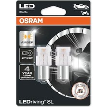 Esranın Dünyası Osram LED Sinyal Ampulü Ledriving Sl 12V PY21W 7507DYP.02B 4 Yıl Garantili (Takım - 2 Adet