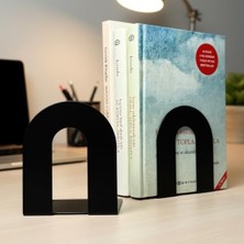 Esranın Dünyası 2'li Metal Kitap Desteği Kitap Tutucu (Ikili) Dekoratif Aksesuar (Mavi)