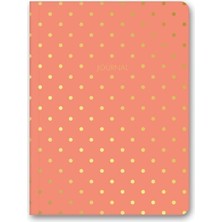 Esranın Dünyası Le Color Puantiyeli Mini Defter Çizgili Mercan 14X20 cm