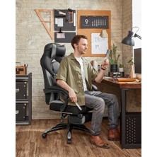 Esranın Dünyası Songmıcs Yönetici Ofis Koltuğu, Ergonomik, Siyah, Gri OBG77BG