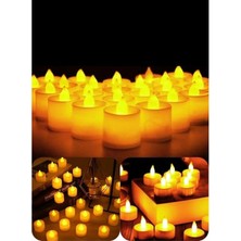 MarkEntegra Premium Kalite 10 Adet LED Mum, Işıklı Tealight, Piller Dâhil