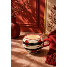 Yzhome Acar Porselen Lüks Desenli Kahve Meşrubat Çay Bardağı Bardak Kupa 325ML