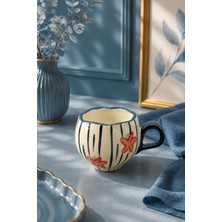 Yzhome Acar Porselen Lüks Desenli Kahve Meşrubat Çay Bardağı Bardak Kupa 325ML