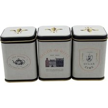 Esranın Dünyası -ERB25V3 Kare Metal Saklama Kabı 87X87X125, 3 Lü Set, Azura (Azura)