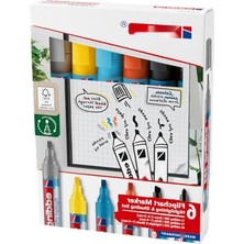 MarkEntegra Kokusuz Flipchart Markör Seti 6'lı, Yeniden Doldurulabilir