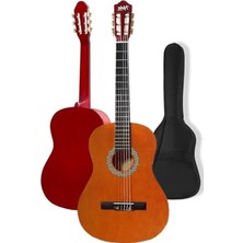 MarkEntegra Sap Ayarlı 4/4 Boy Doğal Renk Klasik Gitar, Tam Set