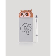 Let's Be Child Sevimli Baykuş Manyetik Mini Yazı Tahtası Silikon Figürlü 5.5 Inç