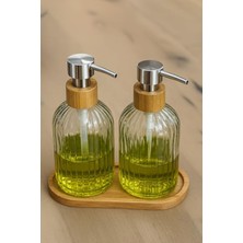 MarkEntegra Modern Cam Sıvı Sabunluk Seti, 300 ml - 2'li