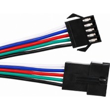 Ledarmy 5 Pin Kilitli Konnektörlü Kablo Takımı Erkek Dişi RGB RGBW LED Şerit Bağlantı Kablosu 15 cm JST Soket Kablo Seti