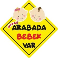 Esranın Dünyası Arabada Bebek Var Sticker Oto Araba Sticker 19 x 19 cm