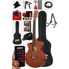 MarkEntegra Gerçek Ağaç Elektro Akustik Gitar, 4/4 Model