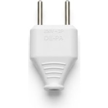 Esranın Dünyası L Tipi Beyaz Fiş Erkek – 5 Adet Ekonomik Paket – Kablosuz Monofaze Topraksız Fiş – Pratik Montajlı Elektrik Fişi (5’li Set)