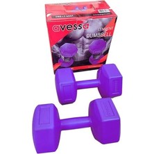 Esranın Dünyası Avessa 3  Plastik Köşeli Dambıl Mor DB-4141, KRL-DB-4141-3