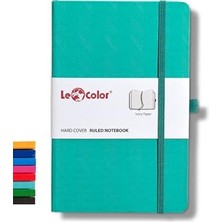 Esranın Dünyası Le Color Tarihsiz Klasik Defter Rec Note 13X21 Çizgili Yeşil Desenli