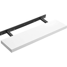 Esranın Dünyası Vasagle Duvar Rafı, Kitaplar, Resimler, Dekorasyon, Yüzer Raf, 80 x 20 x 3,8 Cm, Ofis Rafı, Mdf, Oturma Odası, Mutfak, Koridor, Yatak Odası, Banyo Için Duvar Panosu, Beyaz LWS28WT