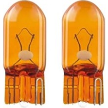 MarkEntegra Dipsiz Turuncu T10 Ampul, 12V 5W, 2 Adet Set ile Uyumlu