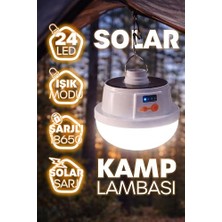 Esranın Dünyası Şarjlı Solarlı Kamp Lambası 5 Modlu Orta-Yüksek Işık Sos Askılı Işıldak Kamp El Feneri 47724          [enerji Sınıfı A+]