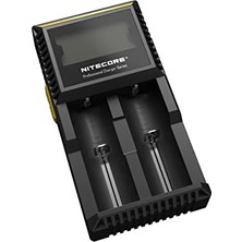 Esranın Dünyası Nitecore D2EU - Li-Ion, Ni-Mh, Ni-Cd ve Lifepo4 , LCD Ekran Için Evrensel Şarj Cihazı          [ A++]