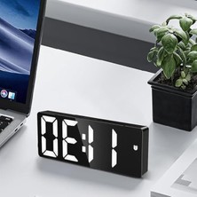 MarkEntegra Dijital Masa Saati, USB Güç ile Çalışan Aynalı Tasarım