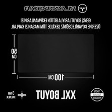MarkEntegra Siyah Dikişli Kenar Oyuncu Fare Altlığı, 100X50 cm Ölçüsü ile Gelişmiş Oyun Deneyimi