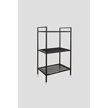 Esranın Dünyası Mudesa MDSTELS006 Metal 3 Raflı Masa Arkası Dosya Dolabı Açık Metal Ofis Rafı Dekoratif Raf
