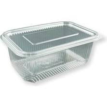 Esranın Dünyası Plastik Sızdırmaz Kap 1kg cc Kullan At Tek Kullanımlık Plastik Kapaklı Kase 100 Adet