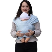 Esranın Dünyası Sling -%100 Pamuk - Wrap - Bebek Taşıma Şalı (Mavi, 450CM X50CM)