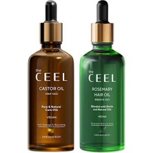 MarkEntegra The Ceel Hint Yağı & Biberiye Saç Bakım Seti 2X50 ml - Saç, Kaş ve Kirpik Için Besleyici, Nemlendirici, Biotin ve Vitamin E Içeren Doğal Bakım Yağları