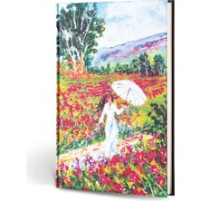 Esranın Dünyası Le Color Creamona Toscana Dokulu Mini Defter Çizgili (Kadın)