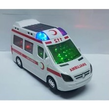 MarkEntegra 21 cm Sesli ve Işıklı Ambulans Oyuncak, Renkli Tasarım