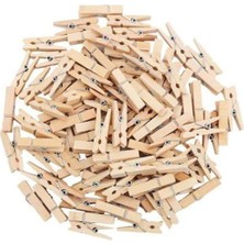 Esranın Dünyası Orret Home 24 Adet Mini Ahşap Not Mandalı,not Tutucu Dekoratif Mandal Çalışma Odası Ev Ofis Için Küçük Mandallar (Natural)