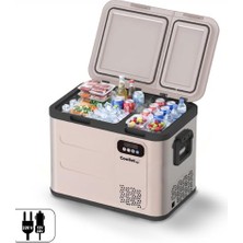 Esranın Dünyası Coolist CLK50D 12/24V/220VOLT 49 Litre Çift Bölmeli Outdoor Kompresörlü Bluetooth Bağlantılı Oto Buzdolabı