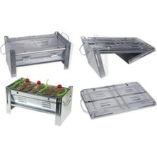 Esranın Dünyası Zan Metal Pratik Portatif Katlanabilir Baj Tipi Kamp ve Piknik Manlı