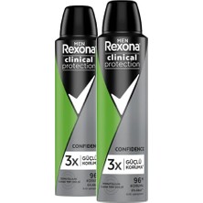 Esranın Dünyası Rexona Men Clinical Protection Erkek Sprey Deodorant Confidence 96 Saat Koruma 150 ml X2