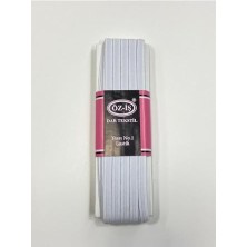Esranın Dünyası Ince Lastik/ Lastik/bel Lastiği/sert Lastik / 10 Mt, Beyaz 7 mm