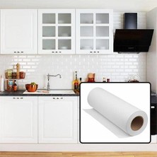 Esranın Dünyası Stickerart Parlak Beyaz Mobilya ve Dolap Kaplama Folyosu 100 cm 100 cm x 3 Metre