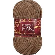 Esranın Dünyası Kürkçü Han Kadife 100GR 95MT El Örgü Ipi (Orta Kahverengi)