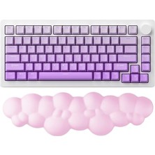 Esranın Dünyası Golite Bulut Şekilli Klavye Bilek Desteği Ergonomik & Konforlu Memory Foam Kaymaz Taban Bilek Yastığı (Pembe)