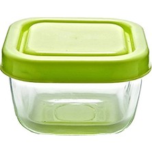 Esranın Dünyası Paşabahçe Snow Box Saklama Kabı 275 cc Plastik Gri Kapaklı - Dörtlü