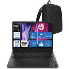 Hp Hyperx Omen Amd Ryzen 5 240 32GB Ddr5 4tb SSD 8GB/RTX5050 15.3" Wuxga 165Hz 6.5ms IPS Freedos Gaming Bilgisayar D2QW7EAF15 + Zetta Çanta
