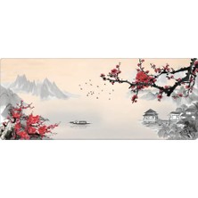 Esranın Dünyası Porge Gamer Mouse Pad 70X30 Mouse Pad Xl Büyük Oyuncu Ofis Cherry Blossom Mousepad (Kiraz Çiçeği, 70X30 cm 3mm Kalınlık)