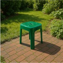 MarkEntegra Sağlam Plastik Tabure - 36X36X46 Cm, Yeşil