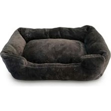 MarkEntegra 60X40 cm Siyah Renkli Peluş Kedi ve Küçük Irk Köpek Yatağı