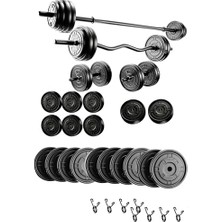 Esranın Dünyası Moccastyle 68  Z-Barlı Meset Halter Seti ve Dambıl, Ağırlık,fitness